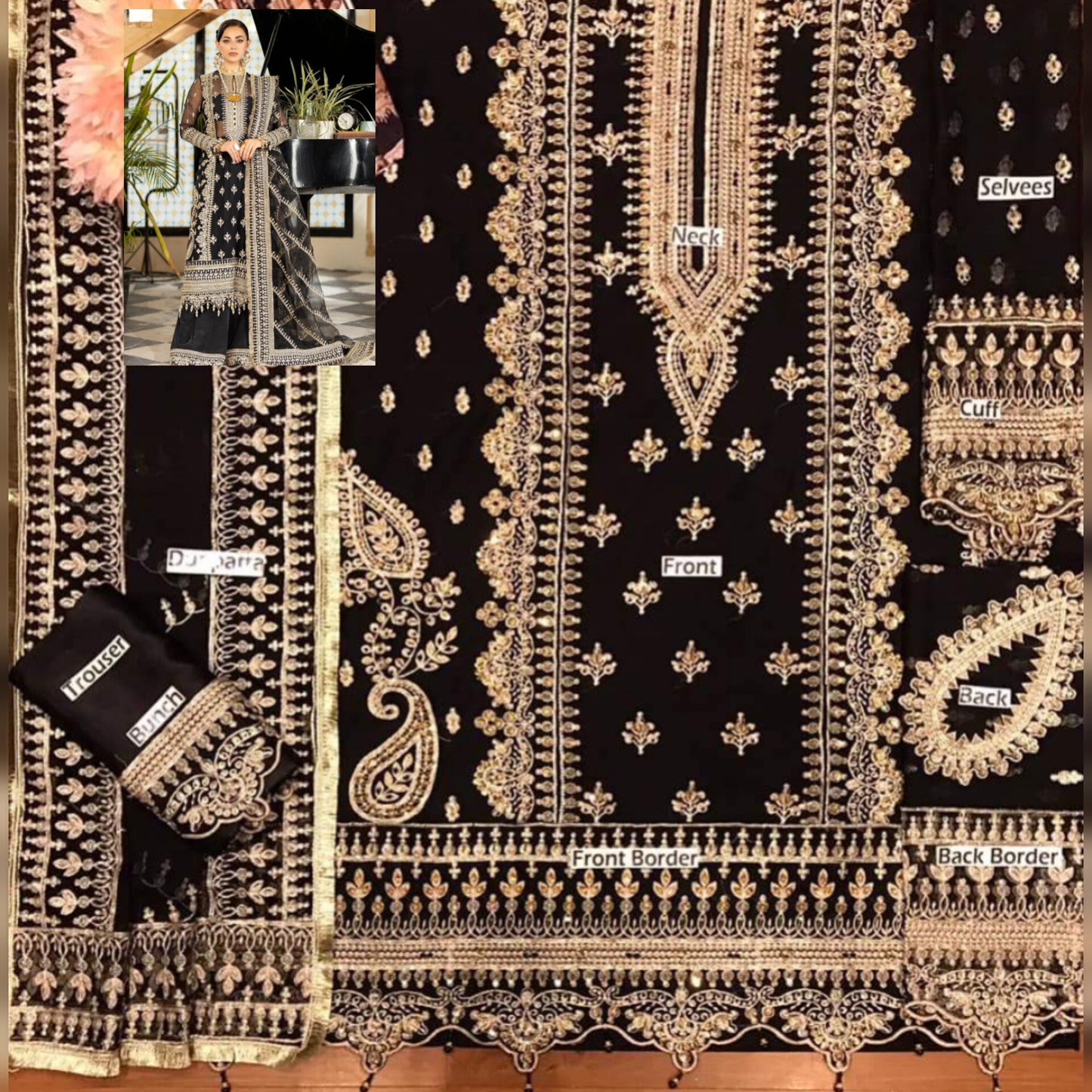 Afrozeh Chiffon Fancy