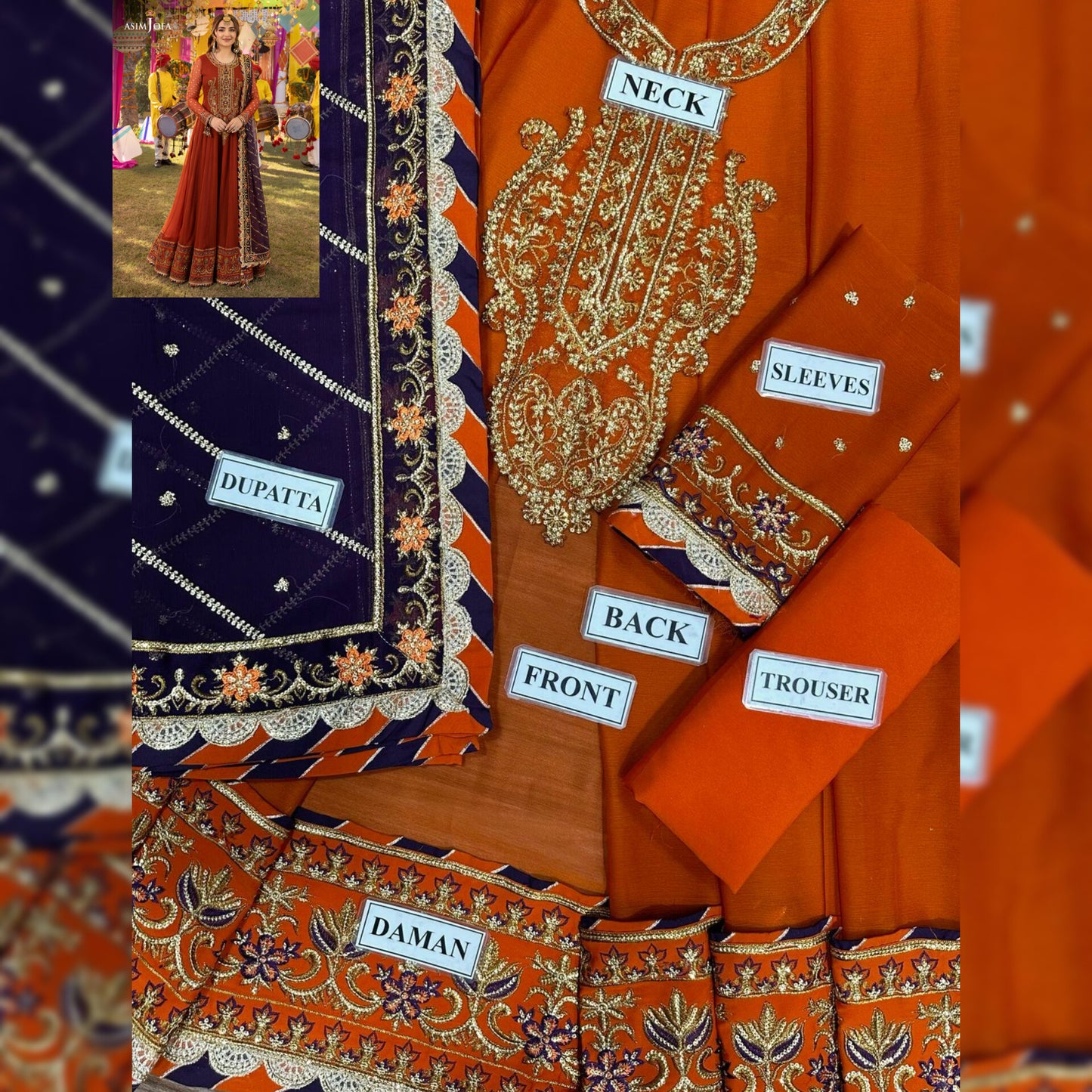 Asim Jofa Chiffon Fancy
