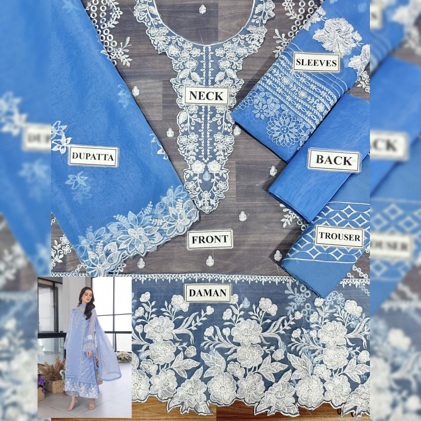Azure Organza Fancy