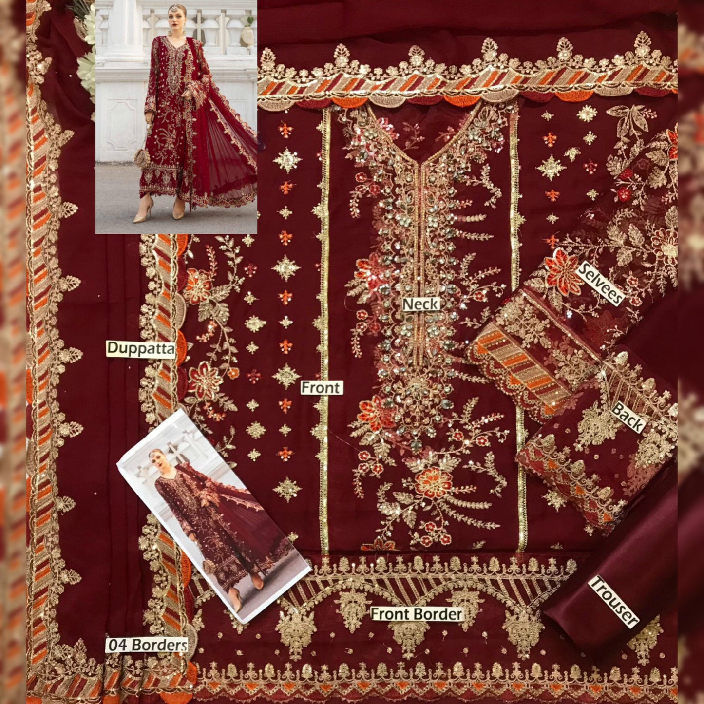 Maria B Chiffon Fancy