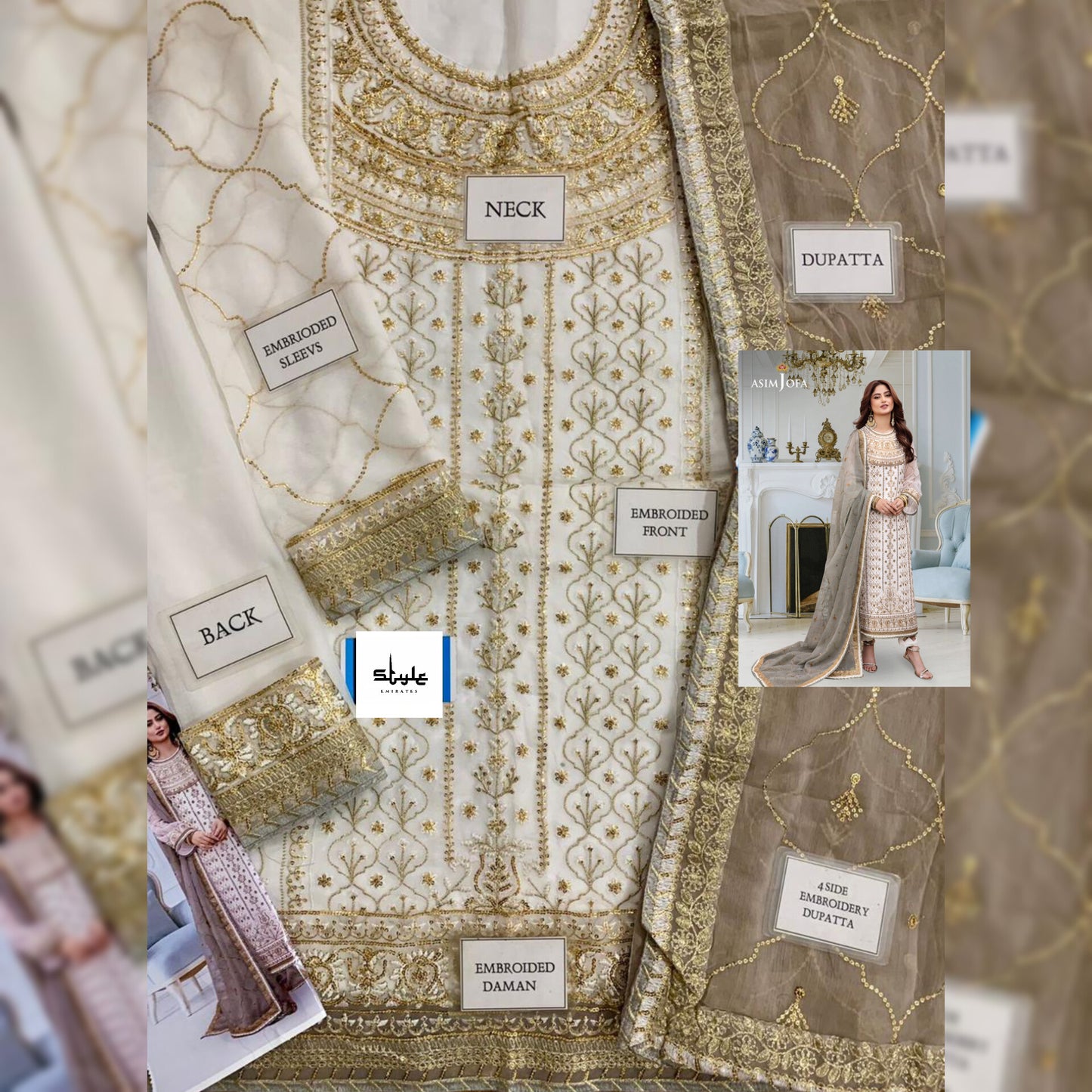 Asim Jofa Chiffon Fancy