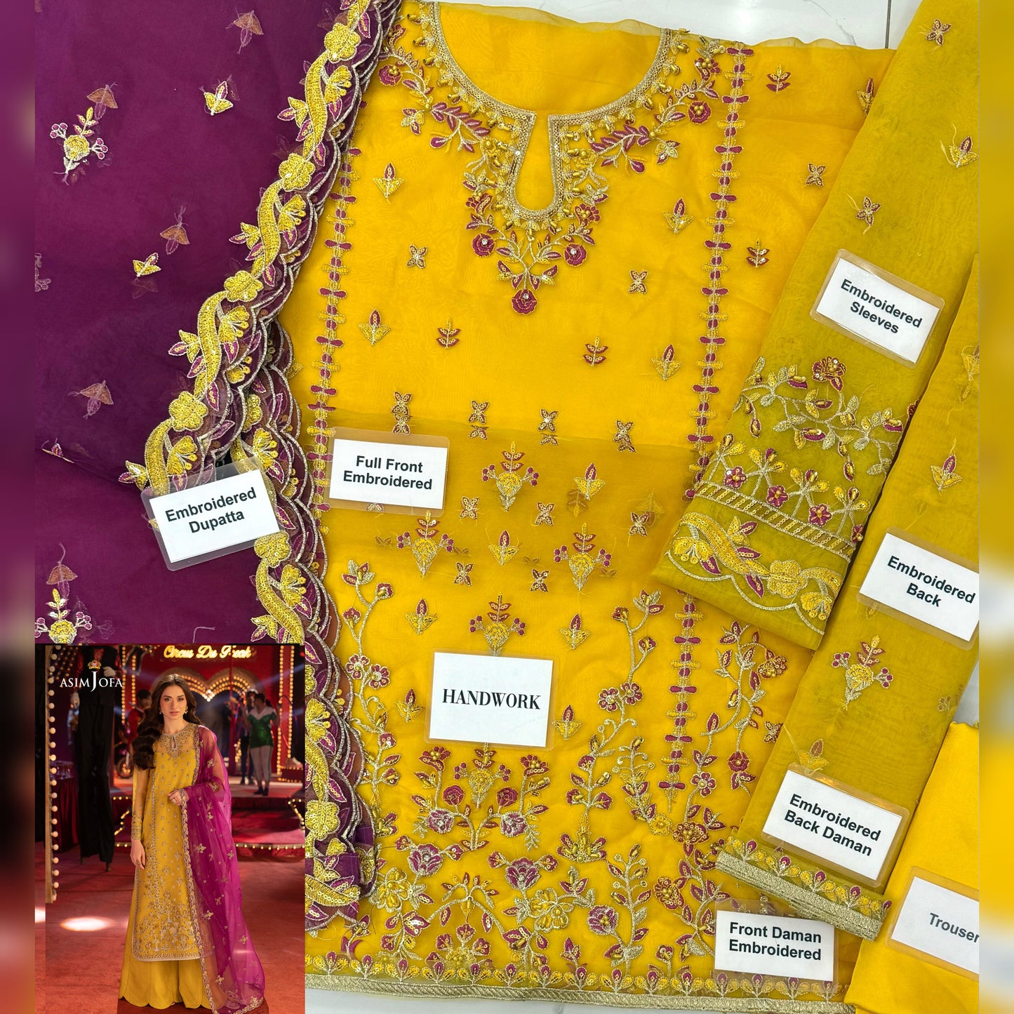 Asim Jofa Organza Fancy
