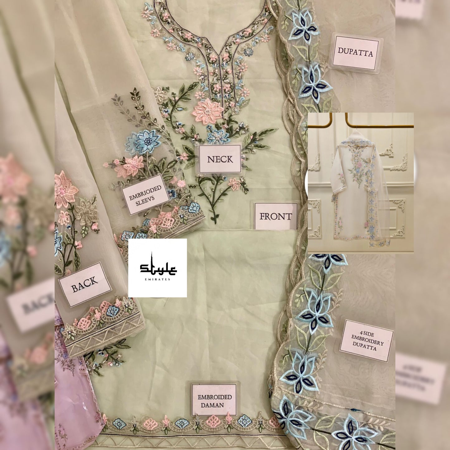 Agha Noor Organza Fancy