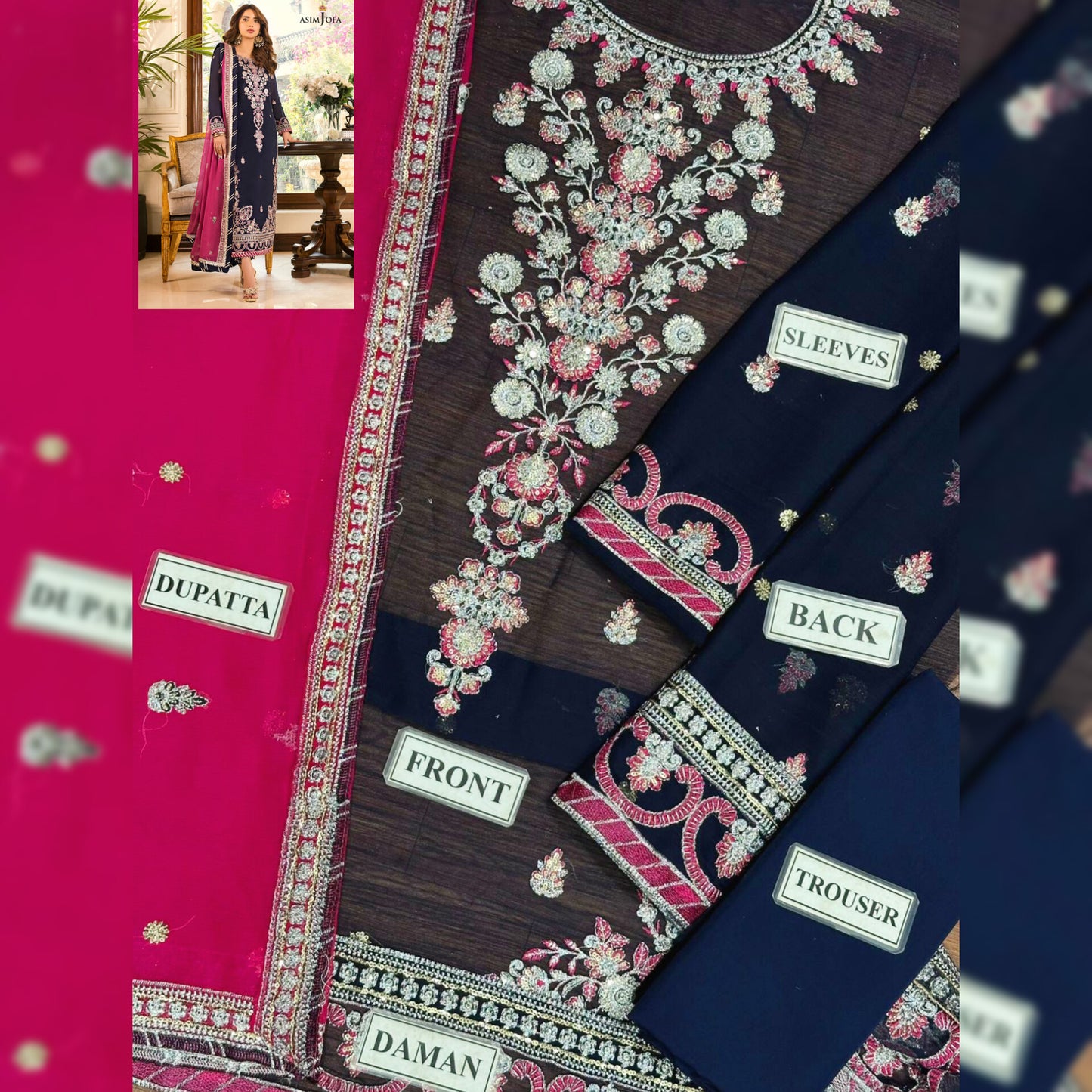 Asim Jofa Chiffon Fancy