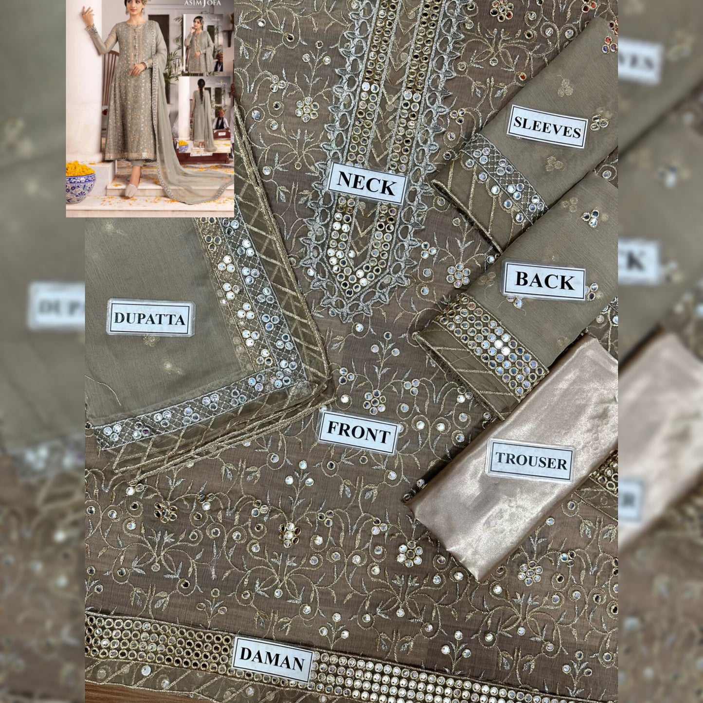 Asim Jofa Chiffon Fancy