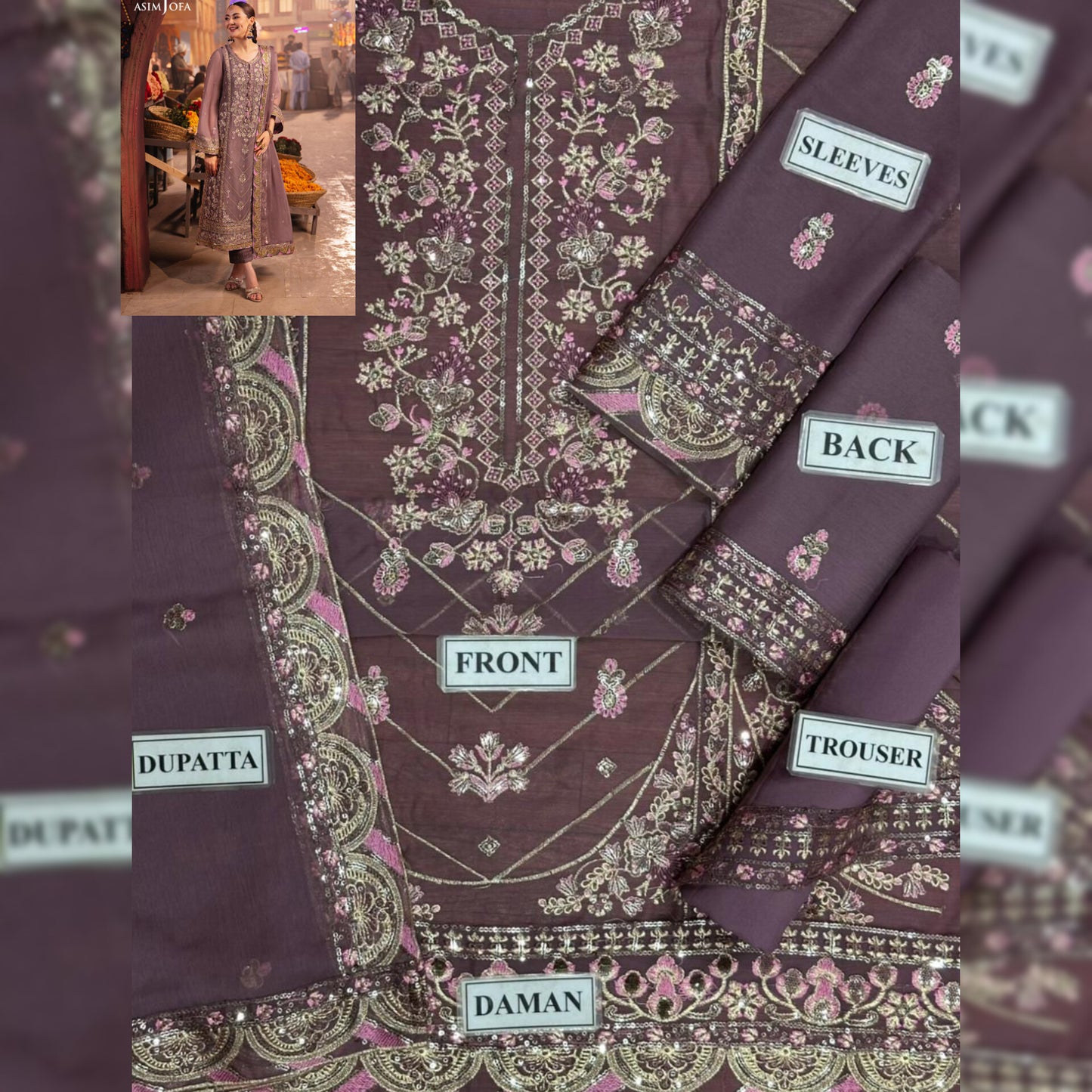 Asim Jofa Chiffon Fancy