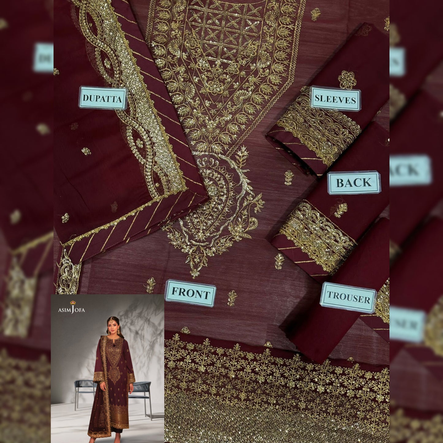 Asim Jofa Chiffon Fancy