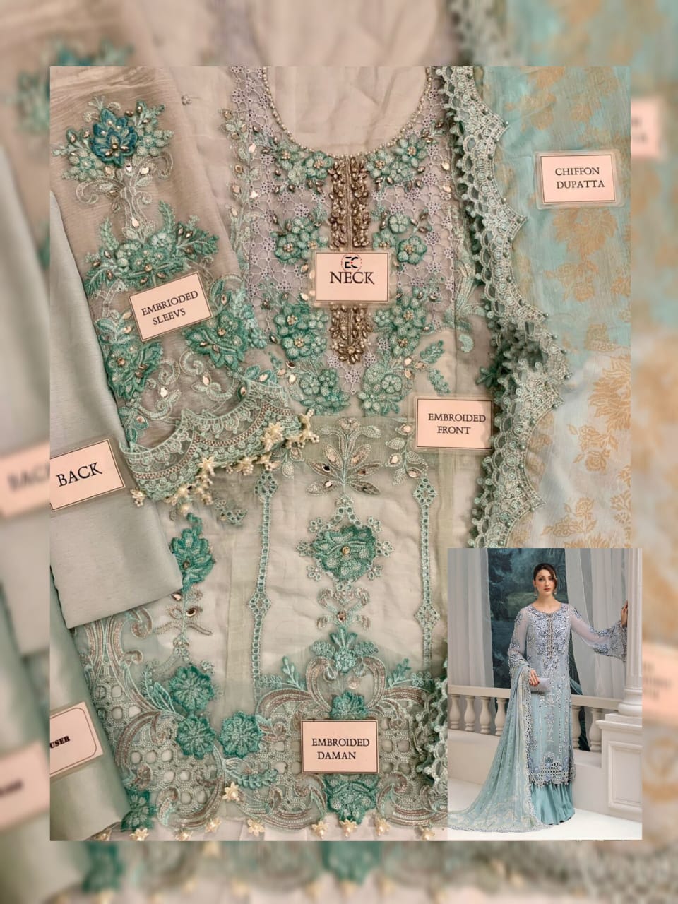 Maria B Chiffon Fancy