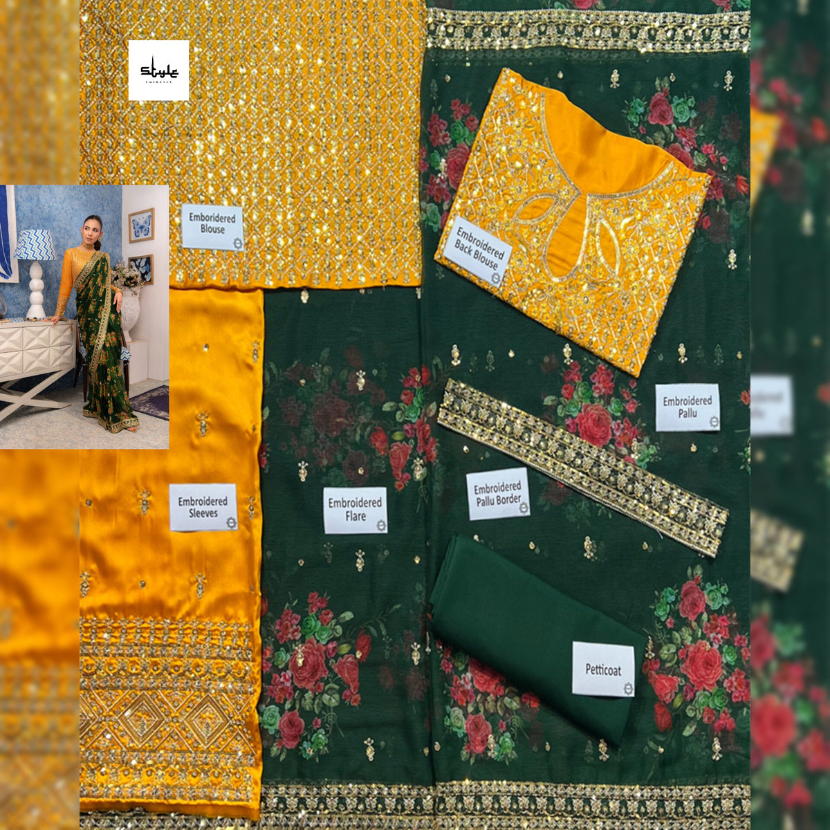 Aneela Chiffon Saree