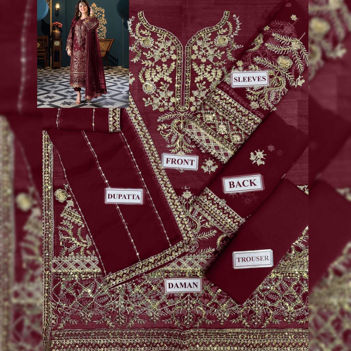 Asim Jofa Chiffon Fancy