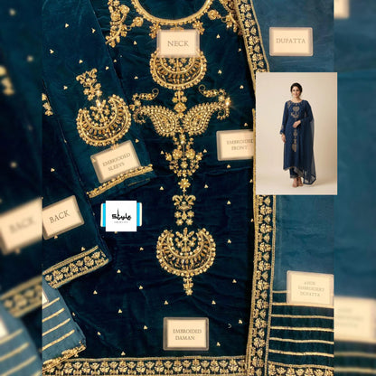 Agha Noor Velvet Fancy