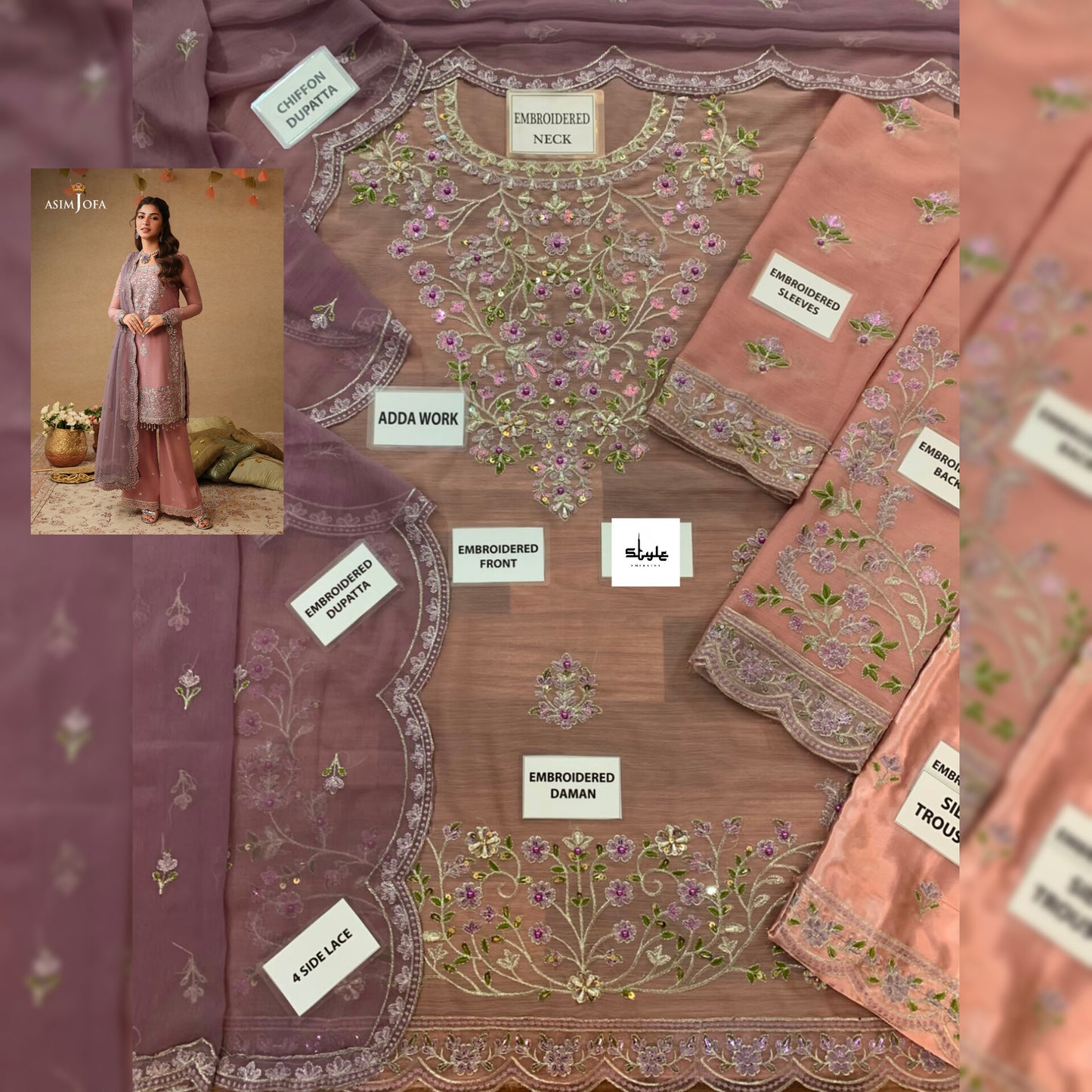 Asim Jofa Chiffon Fancy