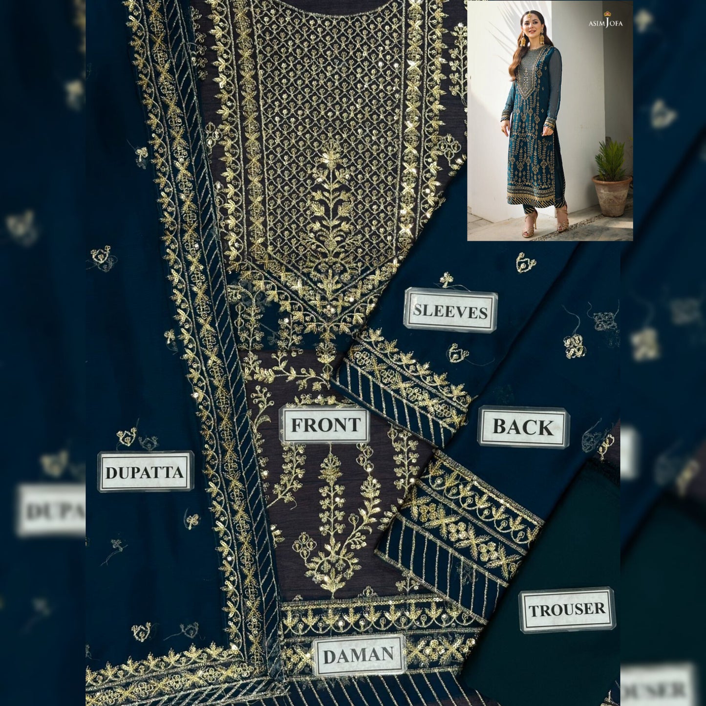 Asim Jofa Chiffon Fancy