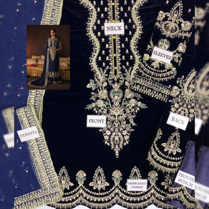 Afrozeh Velvet Fancy