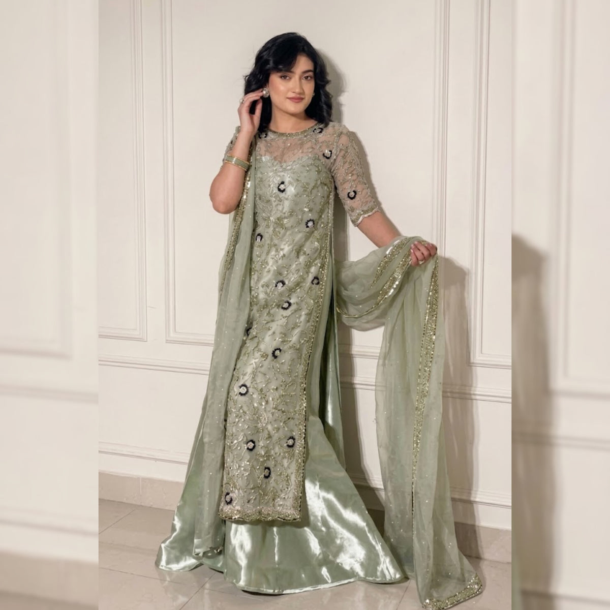 Haris Shakeel Organza Fancy