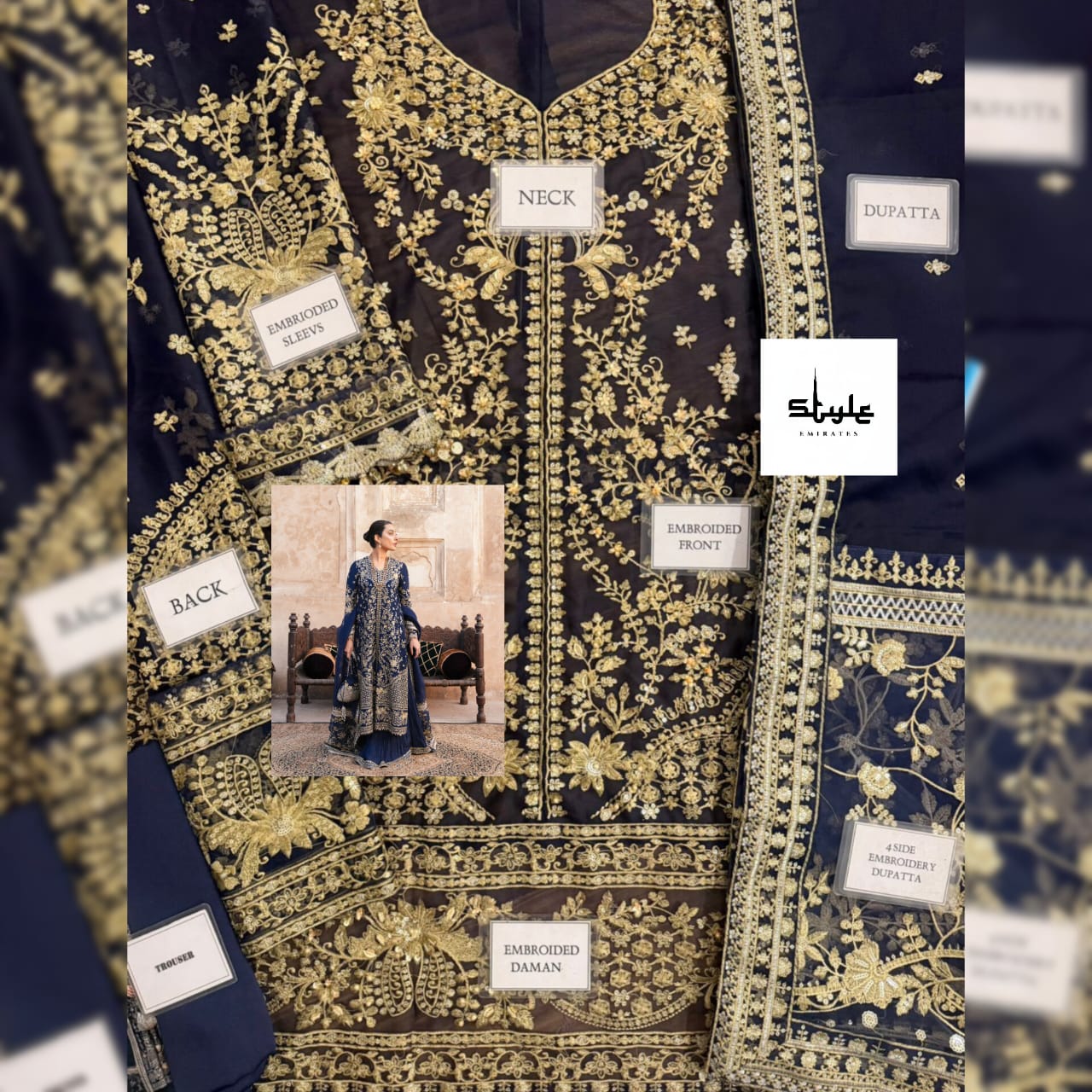 Faiza Saqlain Chiffon Fancy